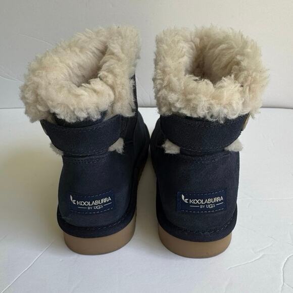 Koolaburra by UGG Women’s Jordana Mini Boots Size 6 Blue Suede Button Faux Fur - Picture 6 of 8